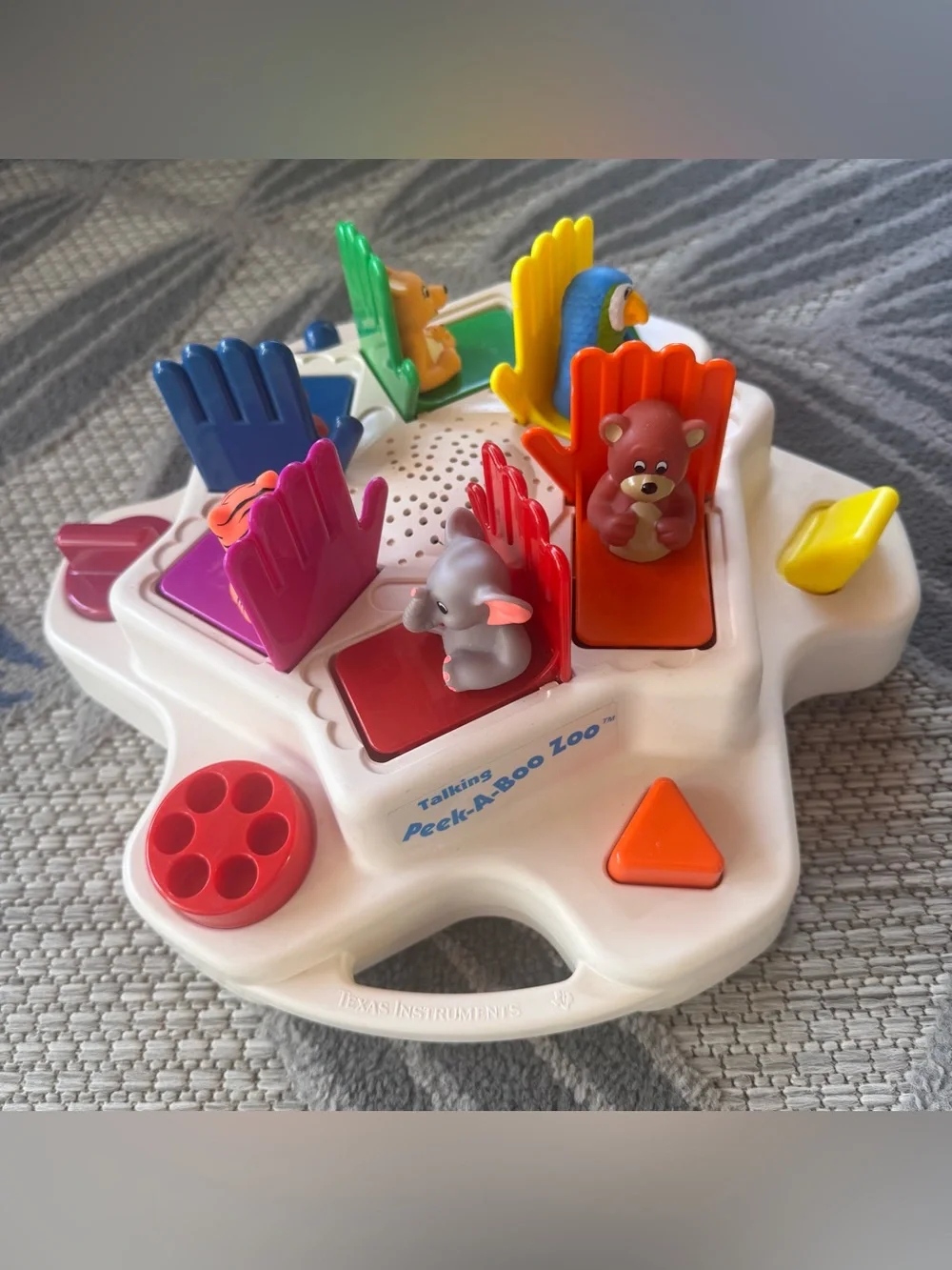 Vintage 1990 Texas Instruments Talking Peek-a-boo Zoo Educational Learning Toy